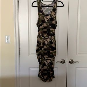 Camo Bodycon Tank Dress